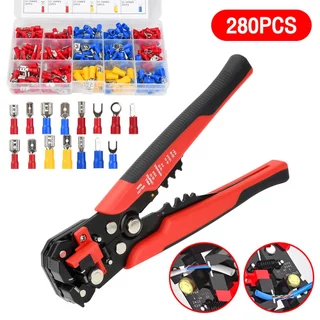 ✂️คีมปอกสายไฟ คีม 3 in 1 ปอก/ตัด/ย้ำสายไฟ-เคเบิ้ล ปอกสายออโต้ คีมอเนกประสงค์ พร้อมส่ง