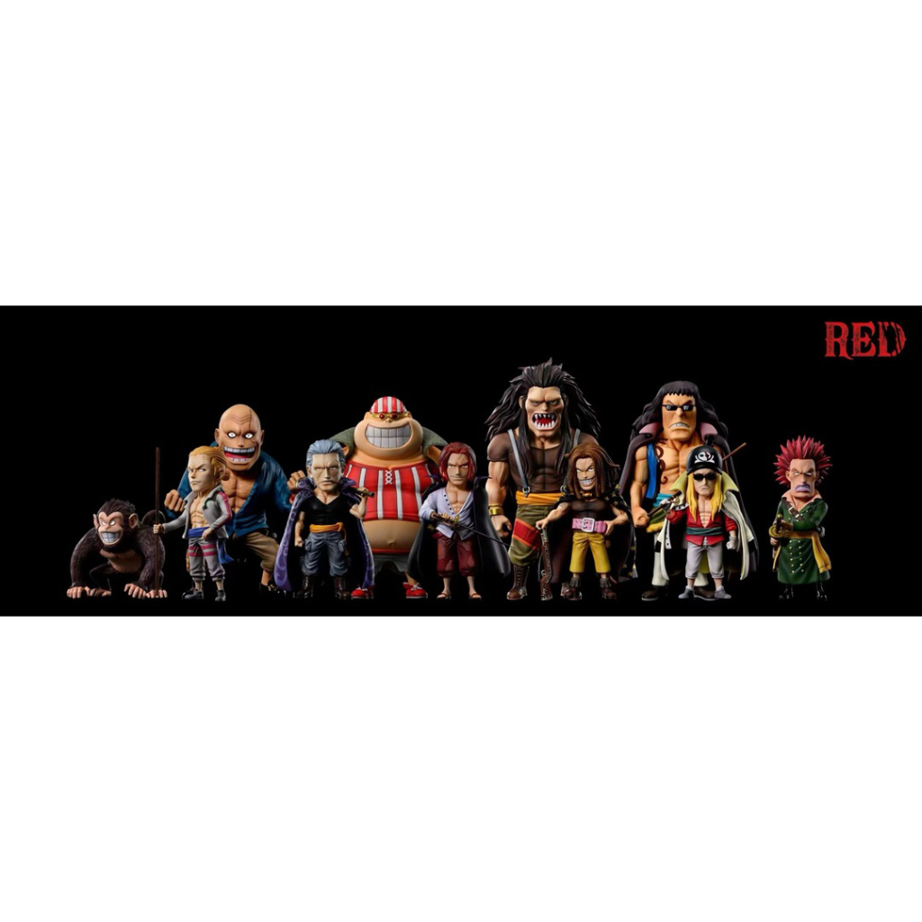 Resin WCF One Piece - Red Haired Pirates (set of 12) by A+ Studio