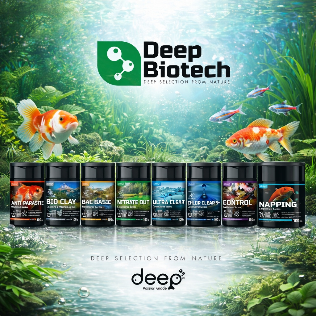 Deep Biotech ผลิตภัณฑ์ดูแลคุณภาพน้ำ ปรับสภาพน้ำ สำหรับบ่อปลา และตู้ปลา
