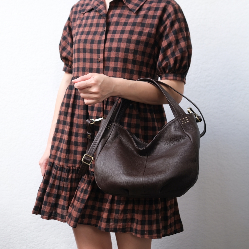 🔥หนังวัวแท้ นุ่มและเบาที่สุด ขายดีสุดๆ มาพร้อมสายยาว🔥 Cotton by Hatsukoi Leather Bag