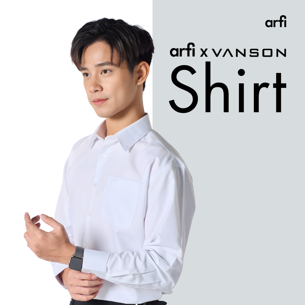 Arfi Premium White Shirt เสื้อเชิ้ตแขนยาวสีขาว