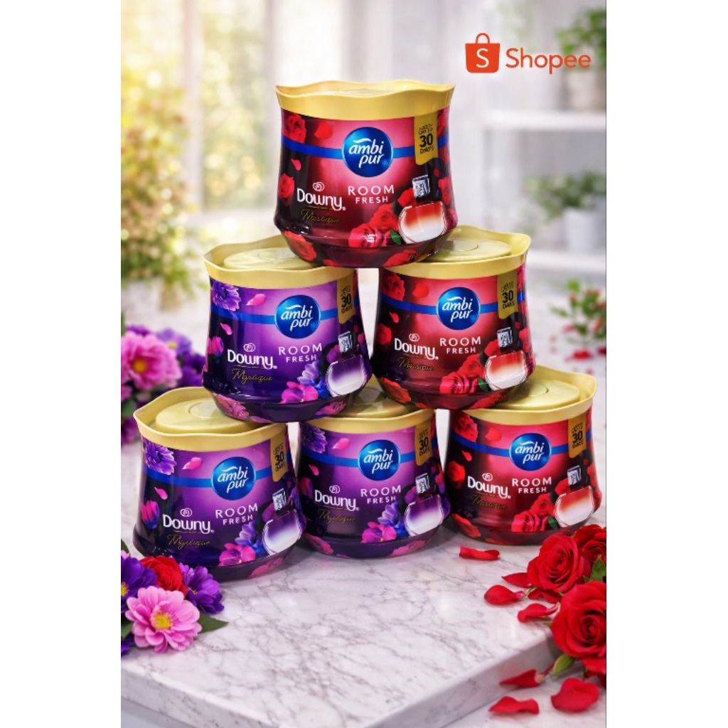 Ambi Pur Downy Room Fresh เจลปรับอากาศ 180g หอมยาวนาน 30 วัน