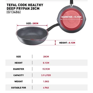 Tefal กระทะก้นแบน รุ่น G1340495 ขนาด 24 ซม.และ รุ่น G1340695 ขนาด 28 .ซม.และกระทะก้นลึก รุ่น G1348695 ขนาด 28 ซม.