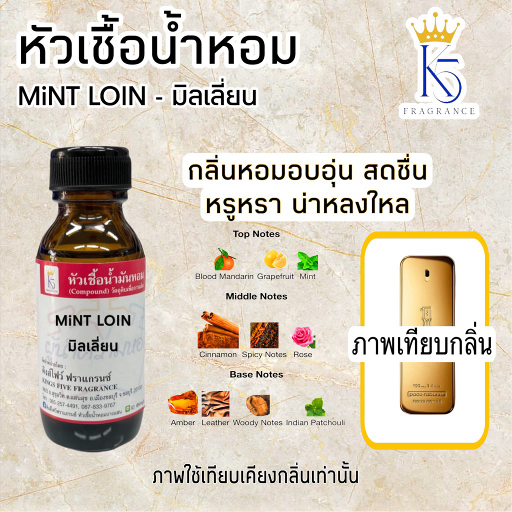 หัวเชื้อน้ำหอมมิลเลี่ยน Mintlion ขนาด 30-100ml