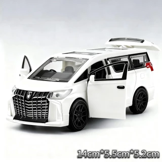 Lepton 【พร้อมส่ง】รถโมเดล Toyota Alphard ไม่มีเสียง ไม่มีไฟ เปิดประตูได้ สเกล 1/32 ทำจากพลาสติก