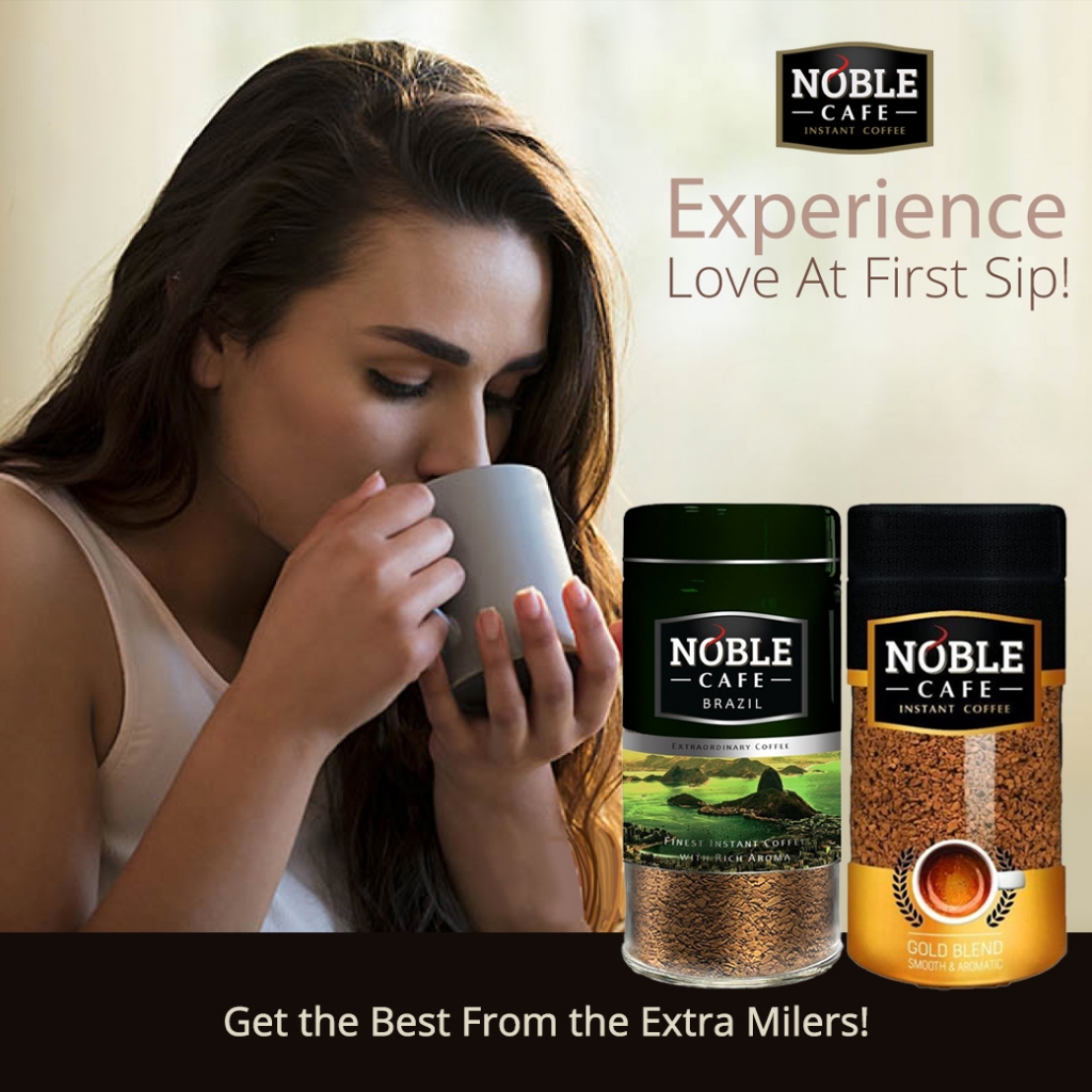 Noble Cafe Instant Coffee โนเบิล คาเฟ กาแฟสำเร็จรูปชนิดฟรีซดราย 2สูตร  100 g.