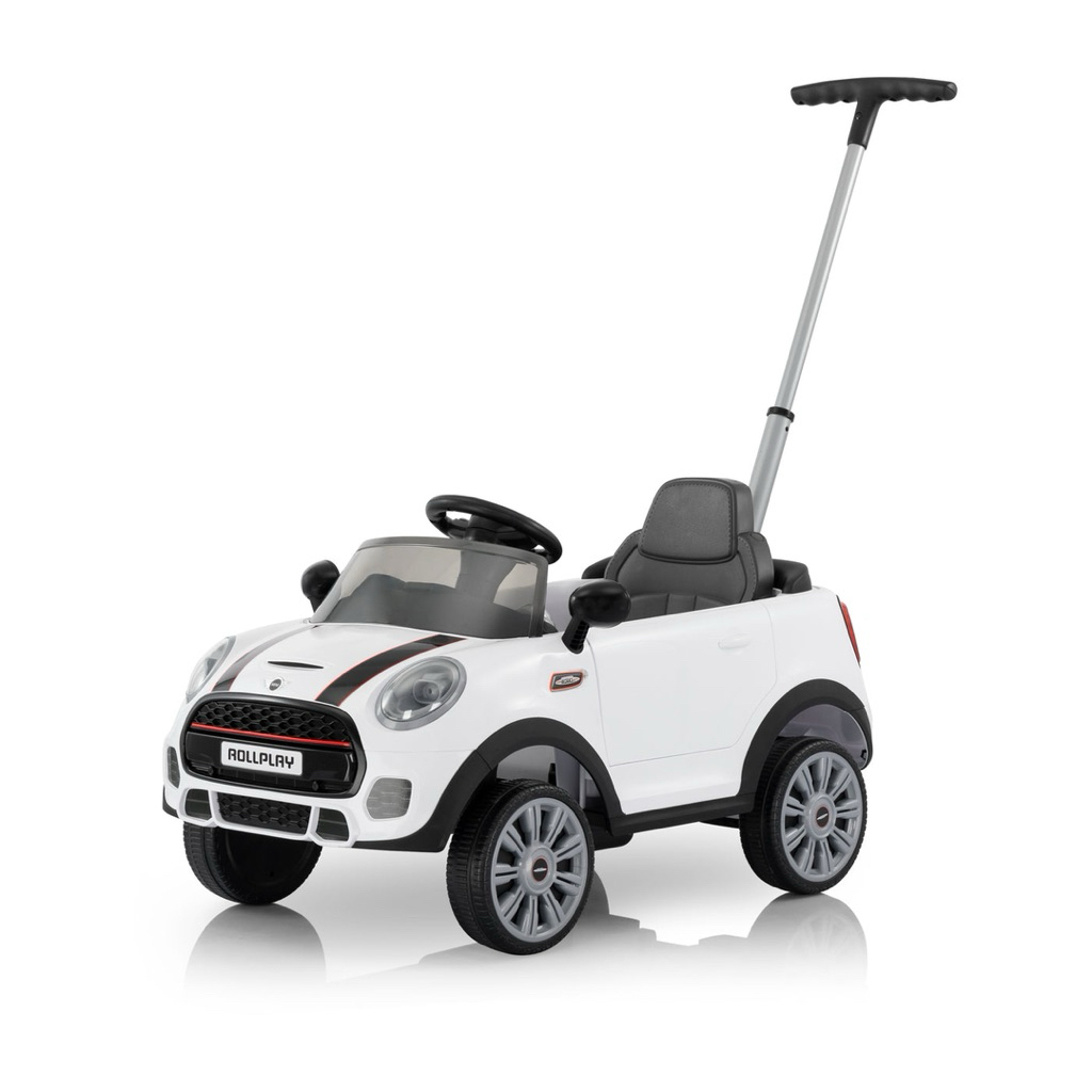รถเข็นเด็กทรงสปอร์ต Mini Cooper Push Car สีขาว