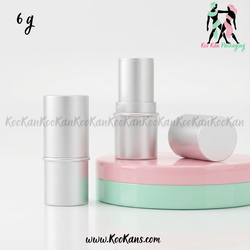 พร้อมส่ง แพ็ค 10 ชิ้น หลอดบาล์ม หลอดลิปบาล์ม ฝาสองชั้น ผิวด้าน ขนาด 6 กรัม
