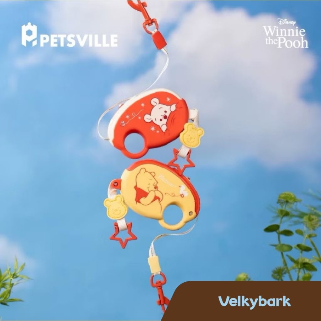 VELKYBARK [พร้อมส่ง] Petsville x Disney สายจูงสำหรับสัตว์เลี้ยง หมีพู สายจูงสุนัข สายจูงแมว สายยาว 2.5 เมตร