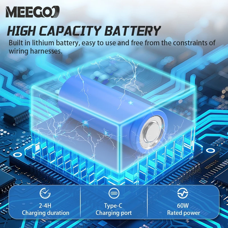 MeeGoo เครื่องดูดฝุ่นในรถไร้สาย ที่ดูดฦุ่นเล็ก 9000pa เครื่องเป่าลมไร้สาย For ทำความสะอาดรถยนต์ บ้าน thumbnail 4
