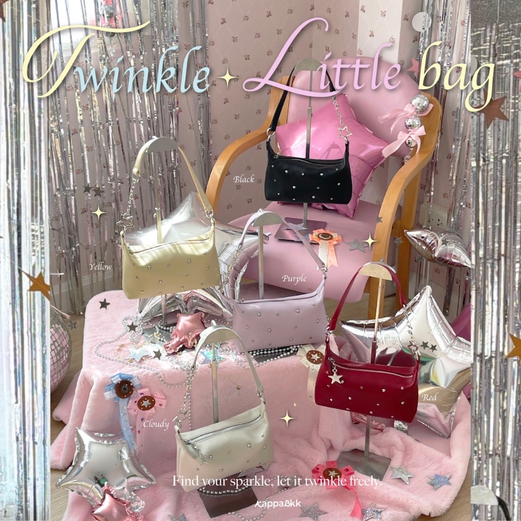 KAPPABKK Twinkle Little Bag กระเป๋าสะพายใบเล็ก แต่งหมุดดีเทลดาว🌟