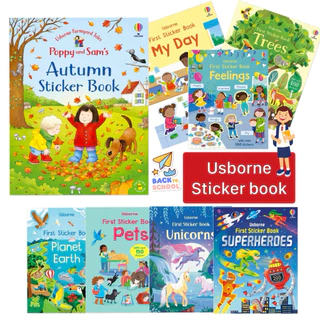 Usborne sticker book หนังสือติดสติ๊กเกอร์ หนังสือภาพ สมุดภาพติดสติ๊กเกอร์ นิทานภาษาอังกฤษเสริมความรู้ พัฒนาการ