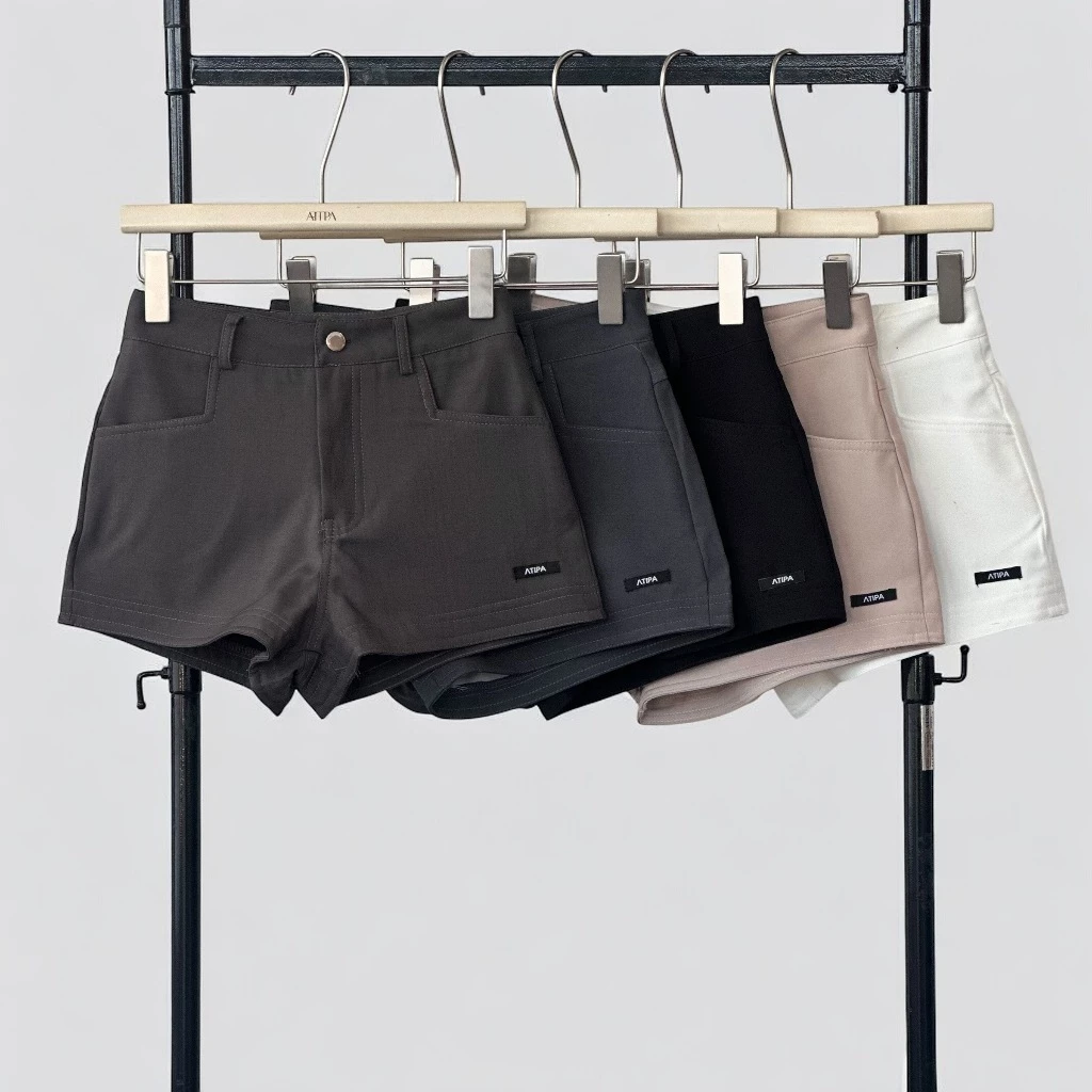 Atipashop - OFFICE SMART SHORTS (#7282) กางเกงขาสั้น ทรงสวย สีพื้น ผ้าพรีเมี่ยม