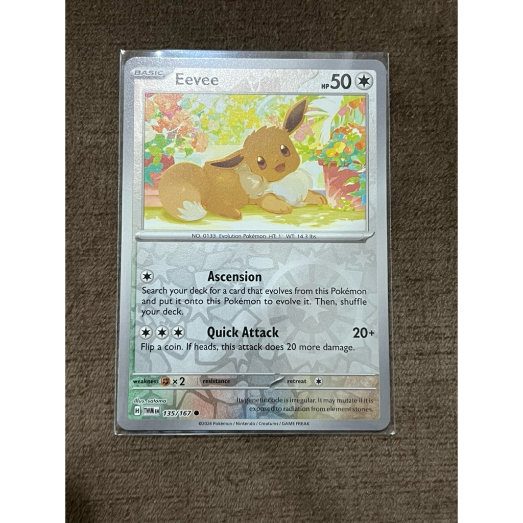 Pokemon card EN Eevee-Reverse Holo(TEM)