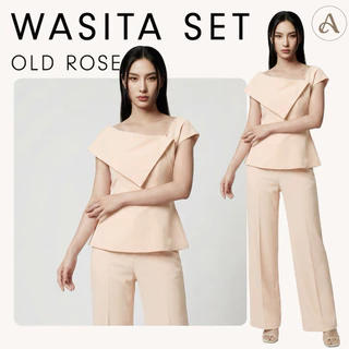 Wasita Set ชุดเซ็ตปาดไหล่ เรียบหรูมาพร้อมกางเกงขากระบอกใหญ่ AN304