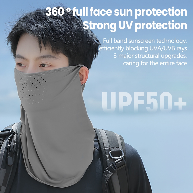 หน้ากาก ผ้าเรย่อนยืดระบายได้ดี กันแดดแบบยาว ป้องกันรังสียูวี กันฝุ่น กันแดด ปกป้องคอ - รูปที่ 4
