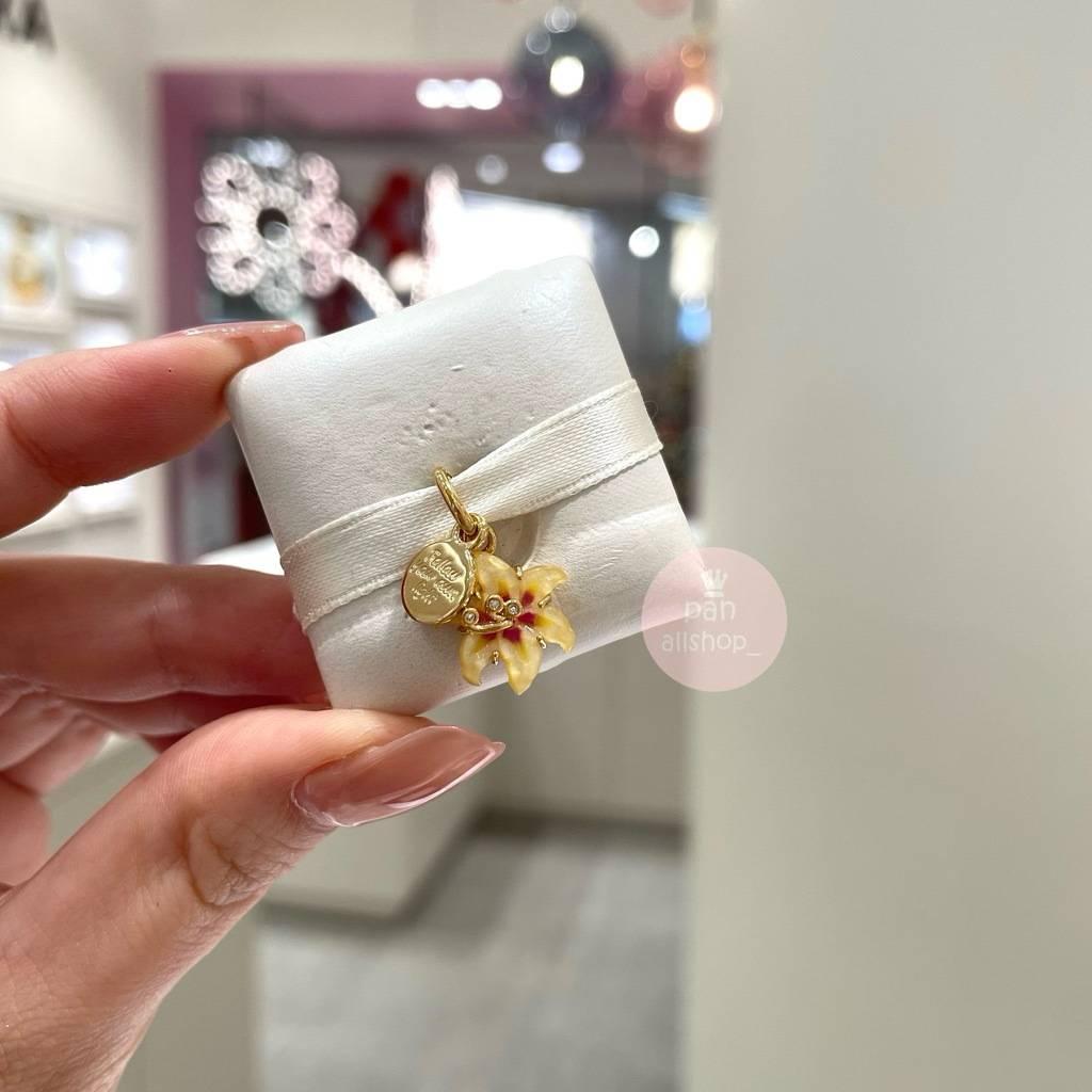 (ของแท้100%) PANDORA Disney Rapunzel Tangled Magic Flower Glow in the Dark Charm ชามดอกไม้ราพันเซล