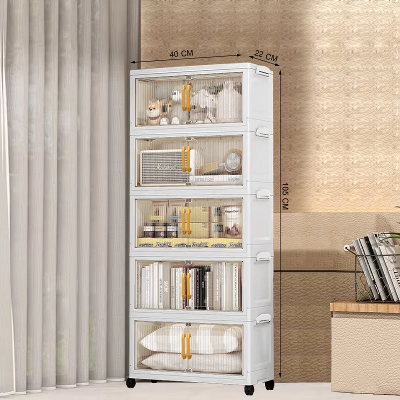 HEINOกว้าง40CM 5ชั้น ตู้อเนกประสงค์ ตู้เก็บของพับได้ ตู้วางของมีหลายชั้น สไตล์การออกแบบโมเดิร์นจัดเก็บบ้านให้เป็นระเบียบ thumbnail 9