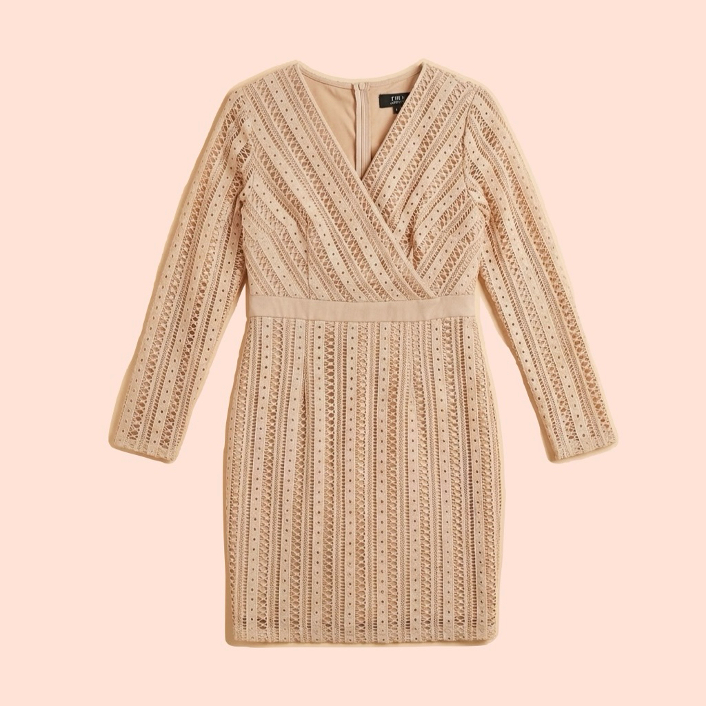 ส่งต่อ RMV collection เดรสลูกไม้ สีพีช (peach) รุ่น madelyn crochet dress size S