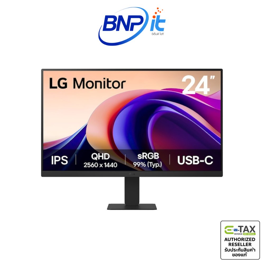 จอมอนิเตอร์ LG 24U631A-B 23.8" QHD IPS Monitor | HDR10 | USB-C 15W | Factory Calibrated