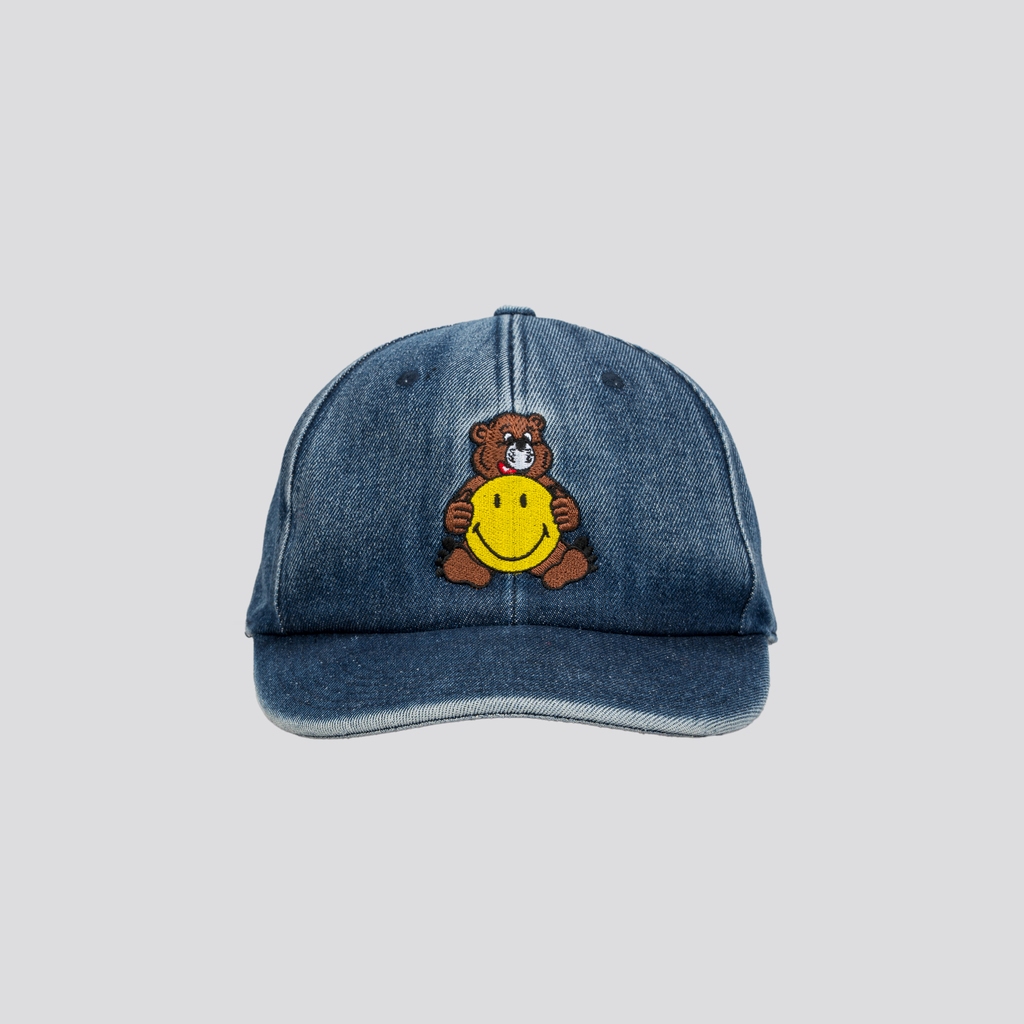 SMILEY®JOLLYBEARS EMBROIDERY FLAT DENIM CAP