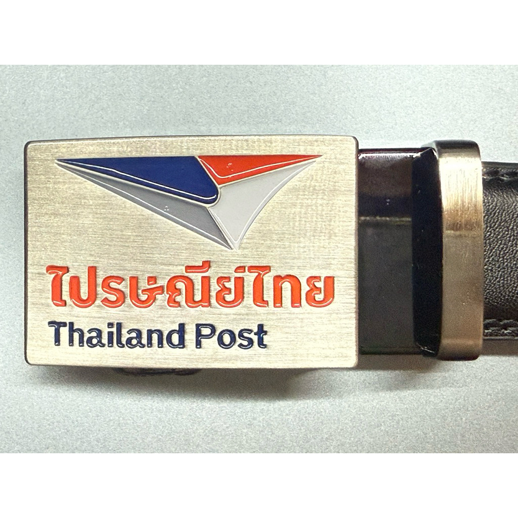 เข็มขัดไปรณีย์ไทย หัวเข็มขัดอัตโนมัติ พร้อมสายหนังแท้ งานสวย คุณภาพดี