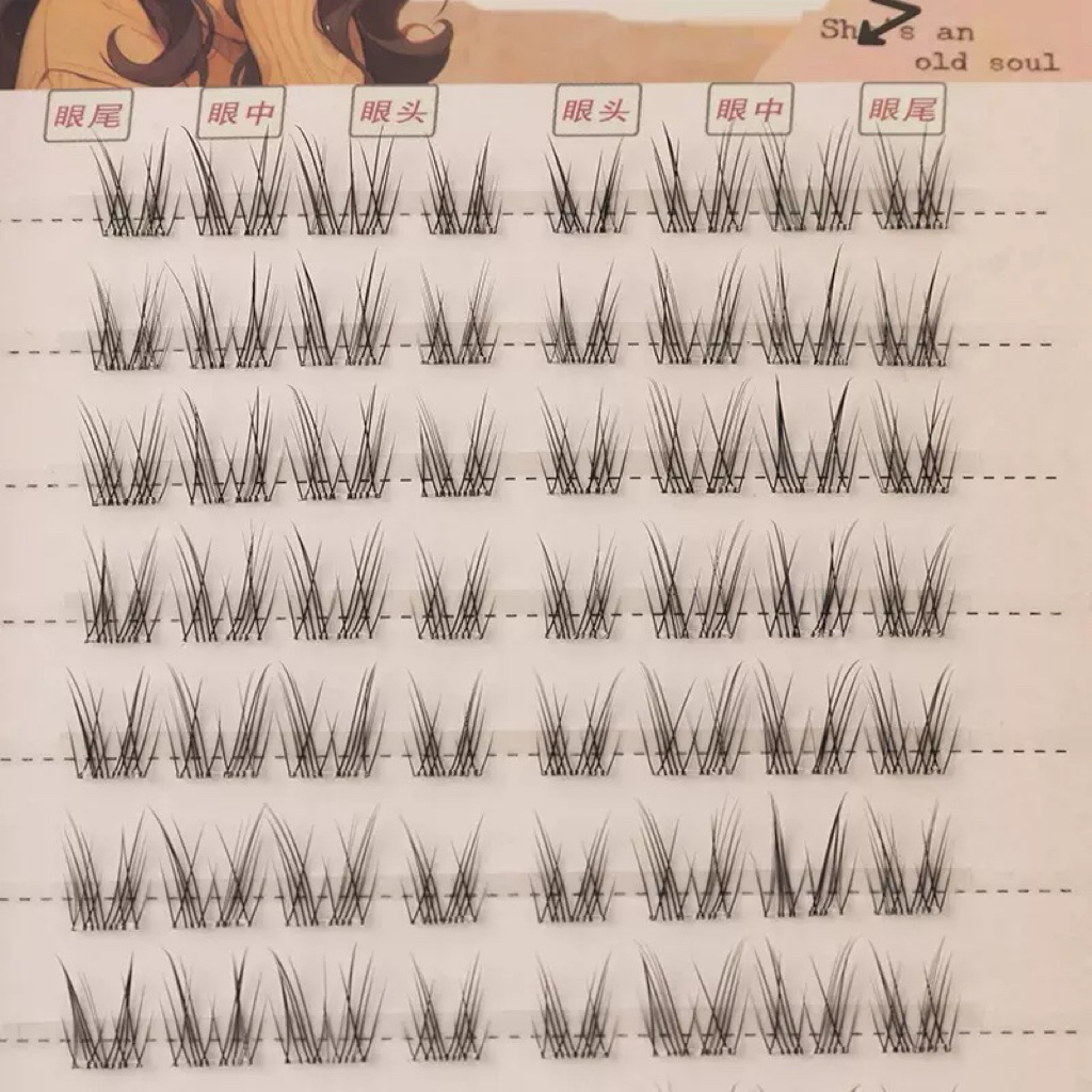 [พร้อมส่ง]ขนตาปลอมแบบกาวในตัว ทรงแบบสลับไปมา ไม่มีก้าน เบาสบายยาว10-12mm
