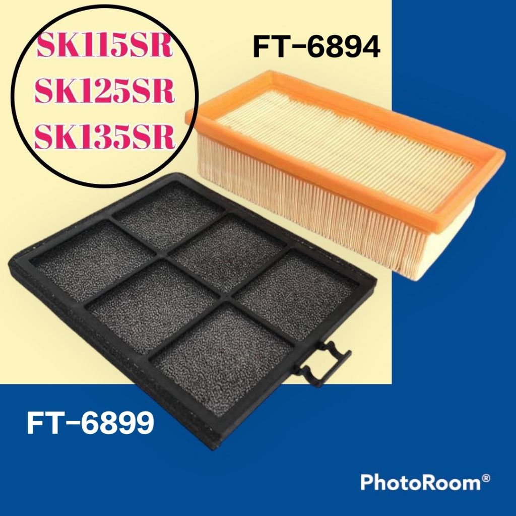 กรองแอร์ โกเบโก้ SK60-5 SK115SR SK125SR SK135SR ไส้กรองแอร์ กรองแอร์รถแมคโคร