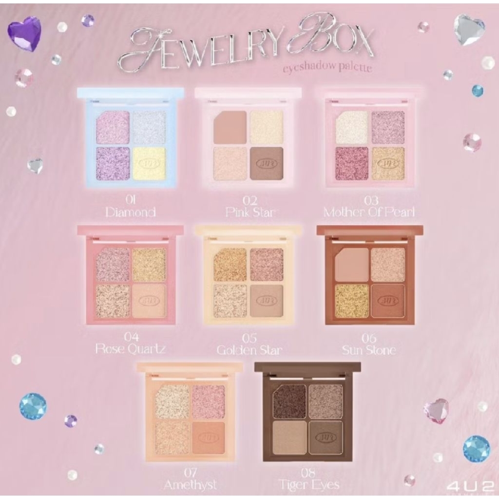 4U2 Jewelry Box Eveshadow โฟร์ยูทู พาเลทตา 4 สี (ฟอร์ยูทู)