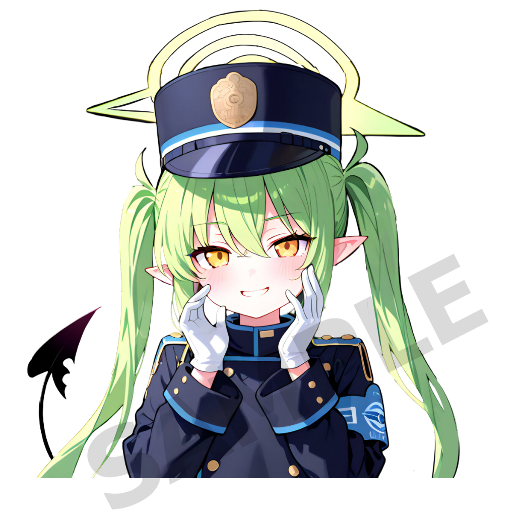 Blue archive Tachibana nozomi สติ๊กเกอร์ 2 แผ่น แฝดรถไฟ V02