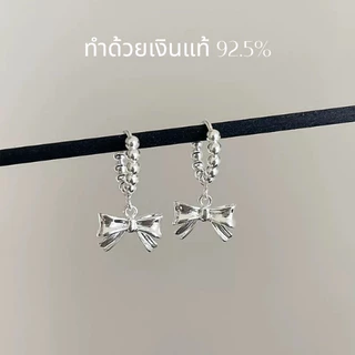 MEET💕ต่างหูเงิน Girly heart ต่างหูเพชร ต่างหูเก๋ๆ ต่างหูแฟชั่น ตุ้มหูเงินแท้ ต่างหูผู้หญิง ต่างหู