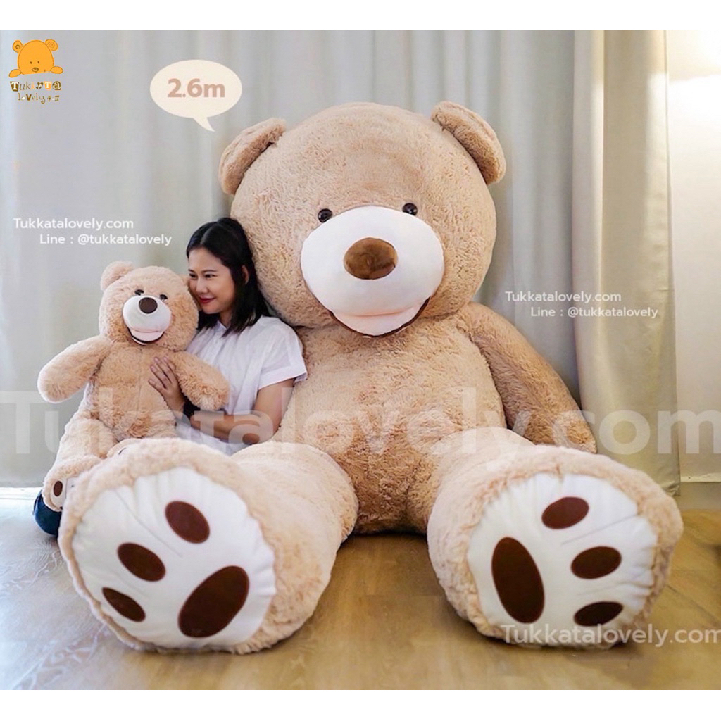 ตุ๊กตาหมีตัวใหญ่นำเข้าพรีเมียม ขนาด 2.0-3.4 เมตร ตัวนุ่มขนนุ่ม (ตุ๊กตาหมีเท็ดดี้แบร์ Giant Teddy Bear)