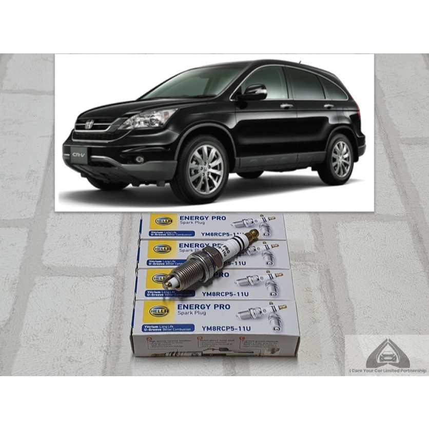 หัวเทียน Honda CRV Gen 3 RE ( 2006 - 2012 ) จำนวน 4 หัว ขั้วยิธเทรียม ระยะการใช้งาน 40,000 กม : Hella YM8RCP5-11U