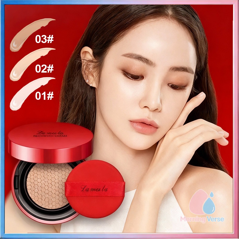 คุชชั่นบีบีครีม ตลับแดง คุชชั่นรองพื้น Lamela BB Cushion Cream รองพื้นบีบีหน้าใส ปกปิดรอยดำ Bb ครีมคอนซีลเลอร์ Sunscree