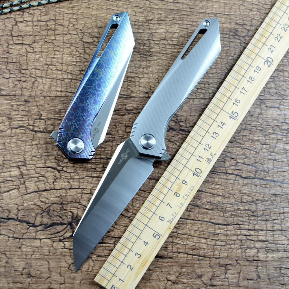 มีดพับ folding knife Twosun TS298 ของแท้ ใบ 3.5 สุดยอดเหล็ก M390, Frame lock, Ceramics ball bearings
