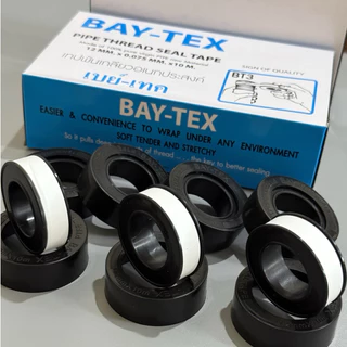 คุ้ม💥เทปพันเกลียว เทปพันก๊อกน้ำ เทปพันท่อประปา BT3-BAY-TEX(12mmX0.075mmX10m)10เมตร.(เต็ม1ม้วน)
