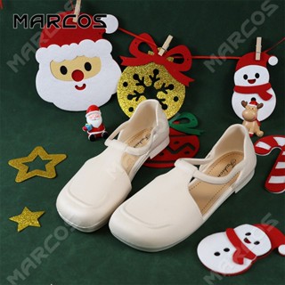 MARCOS จัดส่งจากประเทศไทย รองเท้าแตะส้นแบน สำหรับผู้หญิง สไต…