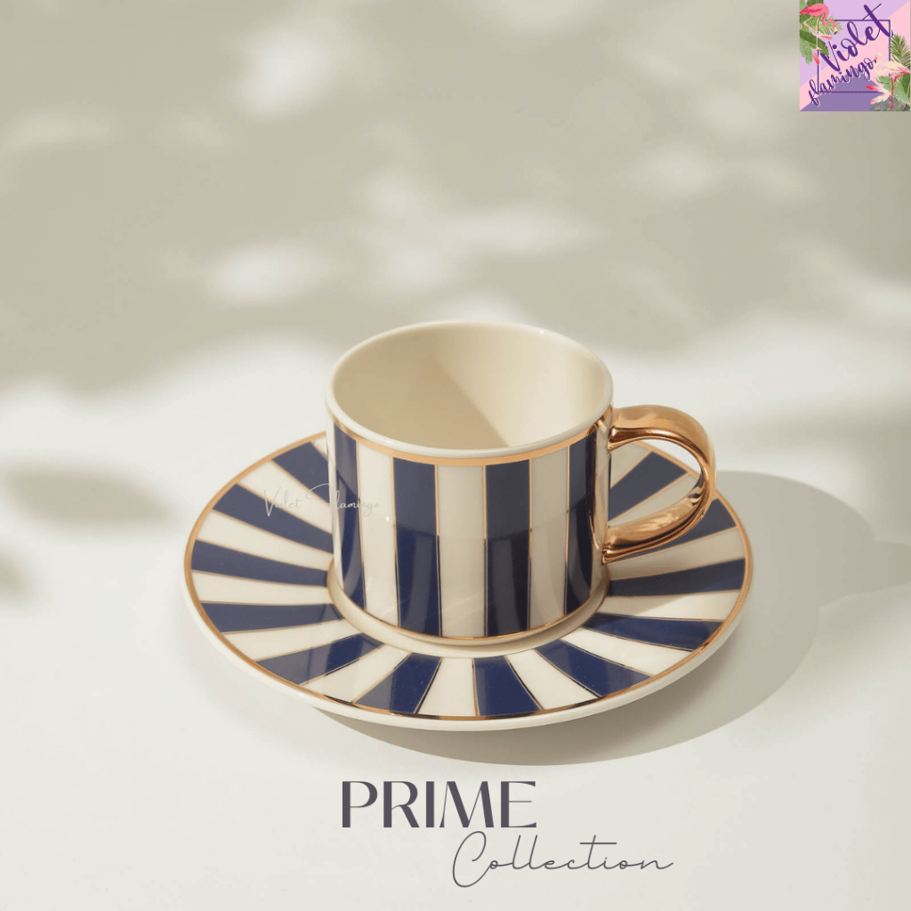 Violet Flamingo ชุดน้ำชาสไตล์โมเดิร์นรุ่น PRIME เซ็ตกาน้ำชา แก้วชา แก้วมัค วัสดุ Premium Fine Porcelain