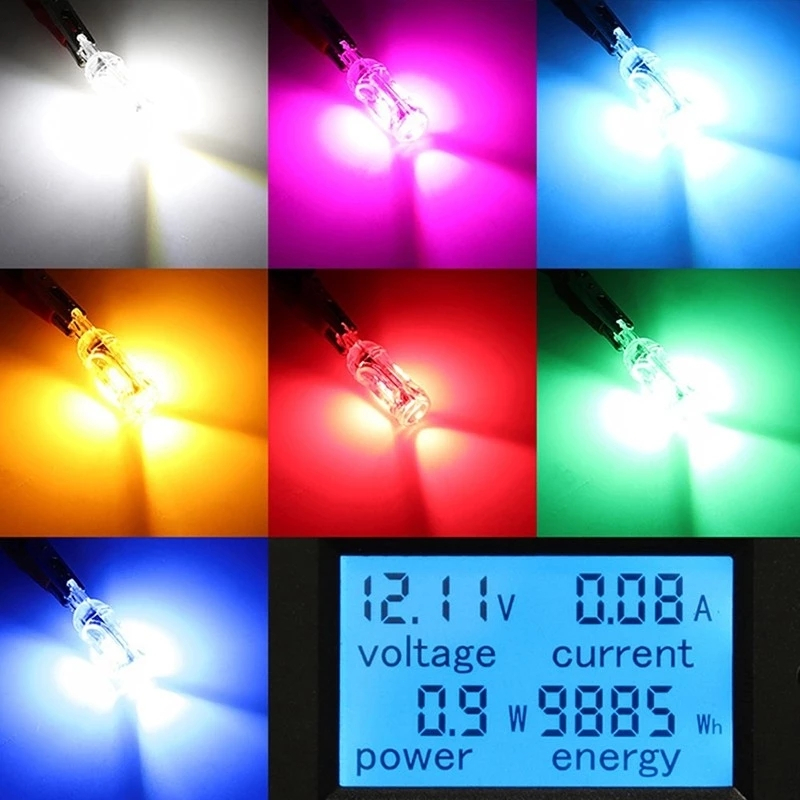 ไฟเลี้ยวกระพริบแฟลช T10 T15 หลอดไฟ LED 7 สี 12V ทนต่ออุณหภูมิสูง สำหรับรถจักรยานยนต์และรถยนต์ ใช้งานง่าย ประหยัดไฟ ทนทาน - รูปที่ 2
