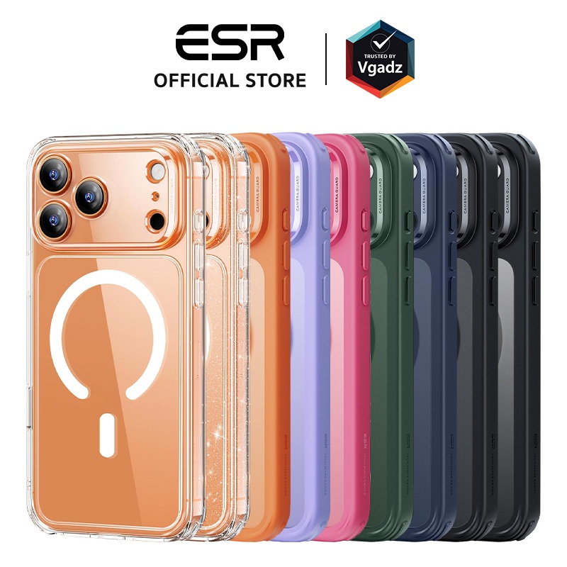 ESR เคสและชุดเคสรวมฟิล์มสำหรับ iPhone 17 / Air / 17 Pro / 17 Pro max รุ่น Classic Hybrid Case (Camera Control Button)