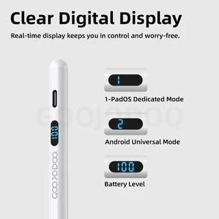 GOOJODOQ Universal Stylus แม่เหล็ก พร้อมจอแสดงผลพลังงาน For Android For หน้าจอสัมผัส