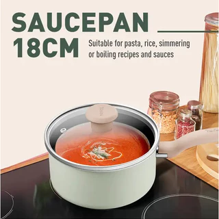 Tefal หม้อด้าม พร้อมฝาแก้ว So Matcha ก้นอินดักชั่น ขนาด 18 ซม. รุ่น G1792395