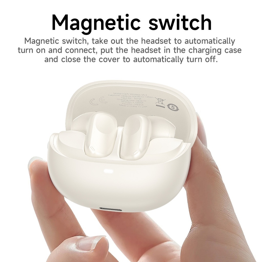 Hoco EQ25 หูฟังบลูทูธไร้สาย BT5.4 แบตอึด 7 ชม. เสียง Hi-Fi ขนาดเล็ก ใส่สบาย เสียงดีเบสแน่น - รูปที่ 4