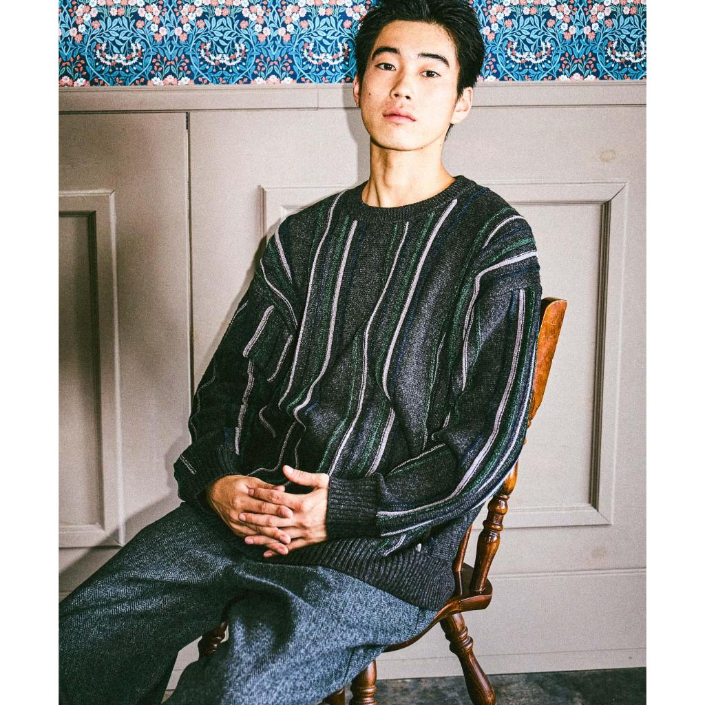 niko and ... นิตพูลโอเวอร์ เนื้อผ้านุ่ม สัมผัสสบาย Mall Stripe Knit Pullover