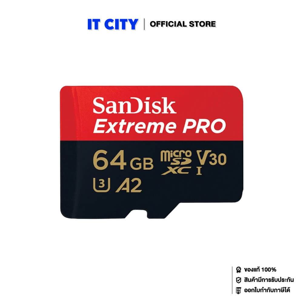 SanDisk Extreme Pro microSDXC, SQXCU 64GB, V30, U3, C10, A2, UHS-I, 200MB/s R, 90MB/s W ME6-000956