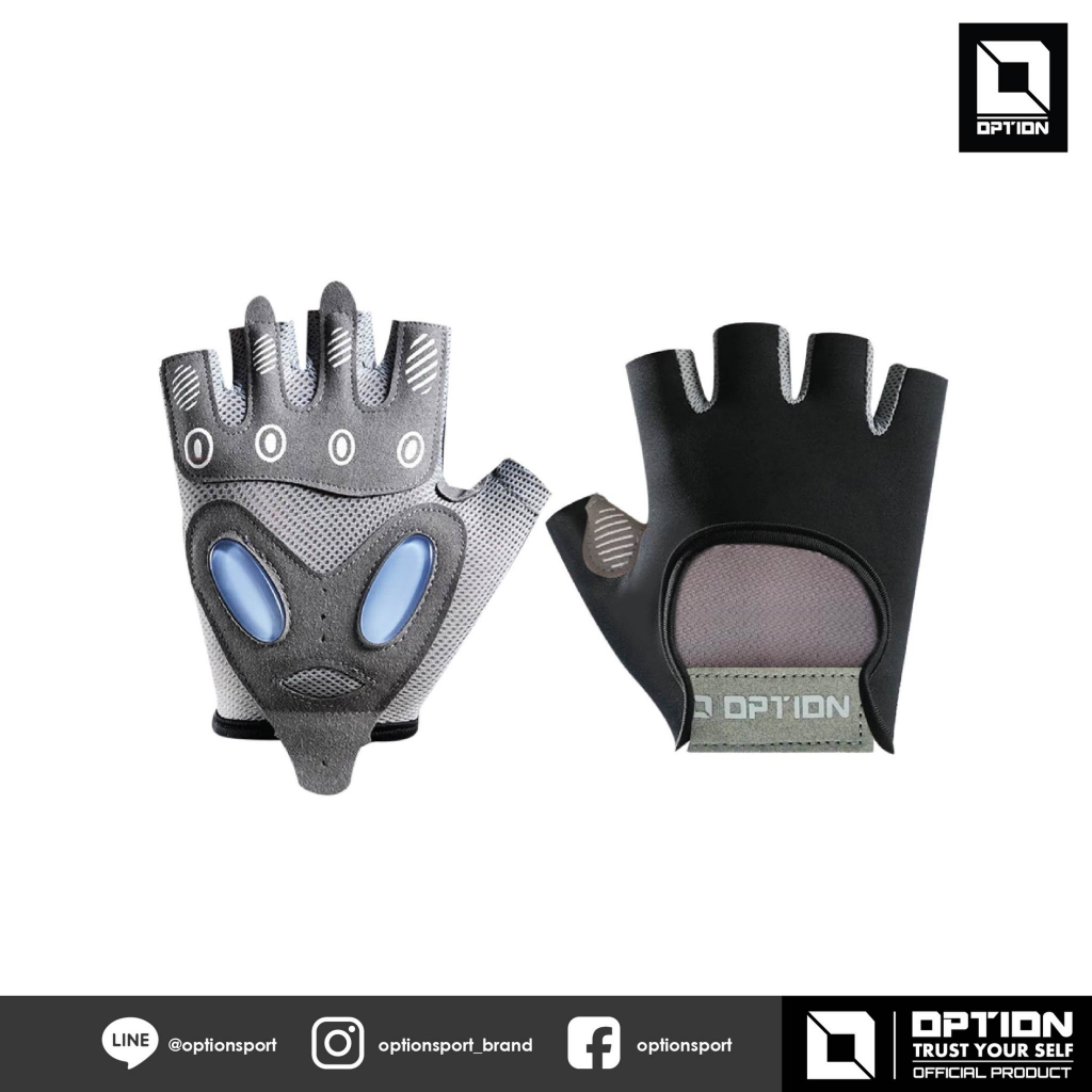 TRAINING FITNESS GLOVES ถุงมือออกกำลังกาย OPTION OPS-2-023 - รูปที่ 2