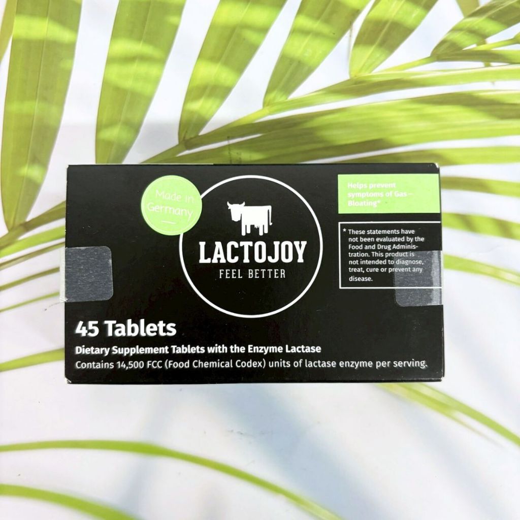 (LactoJoy®) Dietary Supplement Tablets with Enzyme Lactase 45 Tablets สนับสนุน ย่อยอาหาร