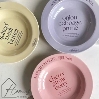 【พร้อมส่ง】🍽️ จานเซรามิก จานก้นลึก แก้ว สไตล์อังกฤษ วินเทจ คาเฟ่มินิมอล สุดน่ารัก เข้าไมโครเวฟได้