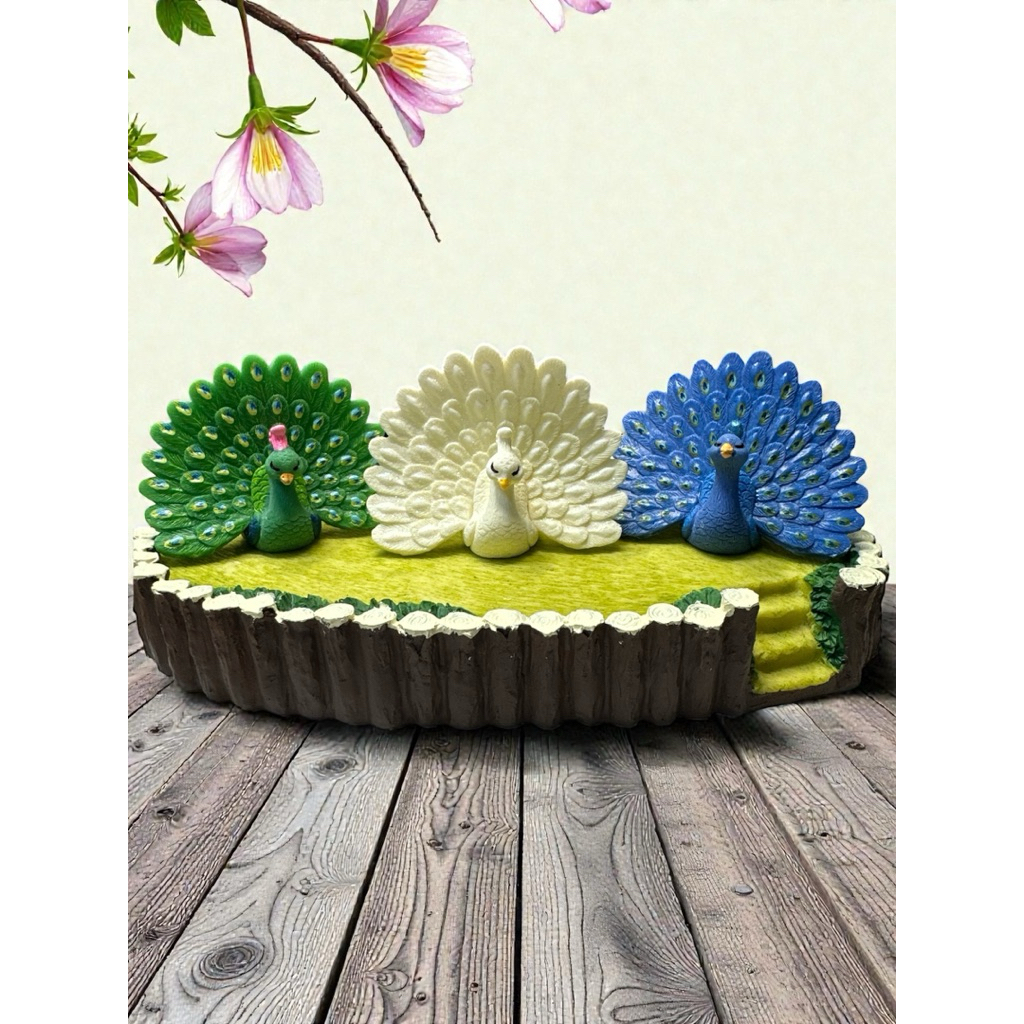 โม 3d นกยูง ตกแต่งยาดม งามdiy ของสะสม