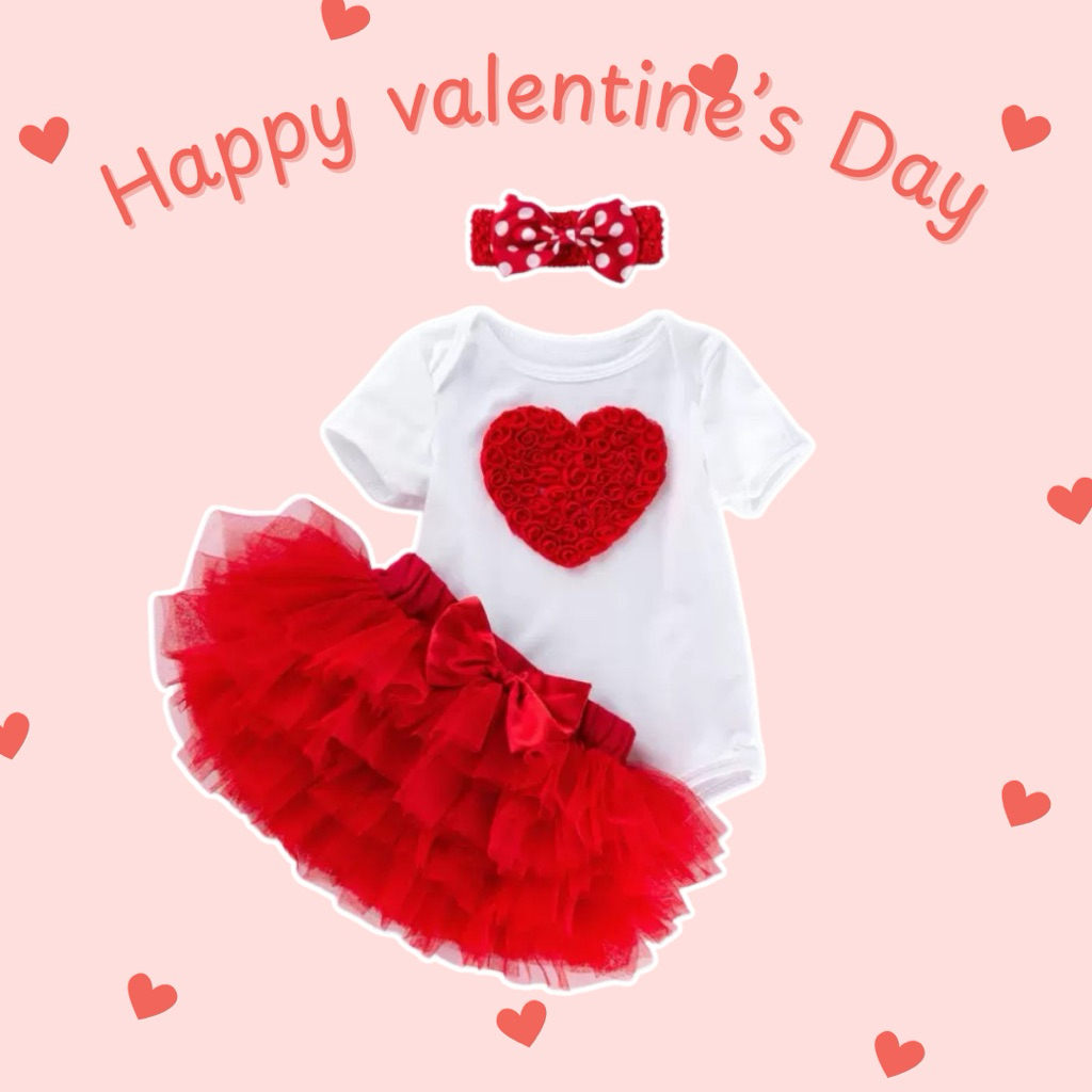 🇹🇭พร้อมส่งจากไทย🇹🇭ชุดวาเลนไทน์เด็ก ชุดหัวใจเด็ก ชุดธีมวาเลนไทน์เด็ก - รูปที่ 2